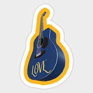 Blue Guitar – Music be the food of love Sticker